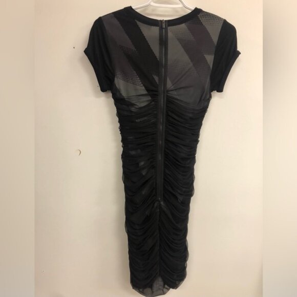 BCBG BLACKMESH BODYCON DRESS IN SIZE EXTRA SMALL - Picture 2 of 11